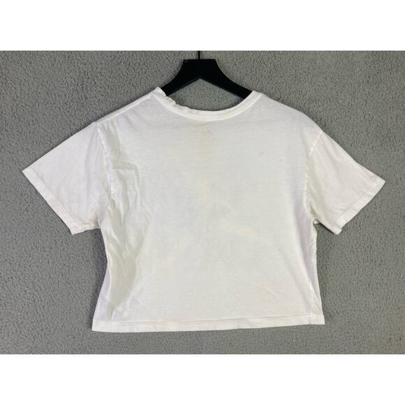 Jordan Girls' Air Jordan Stack T-Shirt‎ Youth Size L 12-13 White Graphic Cropped - Picture 5 of 6